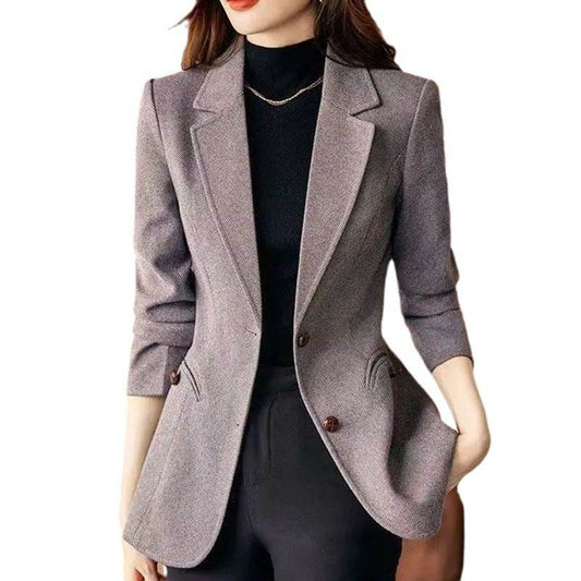 Fashion Personality Woolen Business Formal Blazer jacket Women - www.Shopthatapp.com
