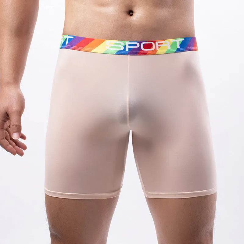 Summer Sports Spandex Plain Boxer Short Underwear for Men - www.Shopthatapp.com
