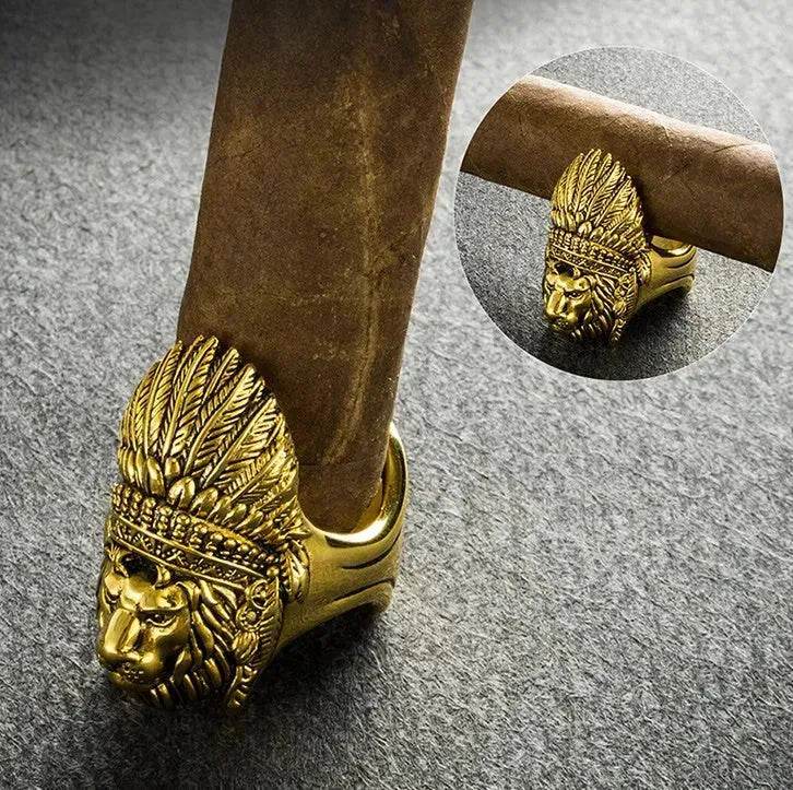 Portable Multifunctional Gothic Gold Ring Cigar Holder - www.Shopthatapp.com