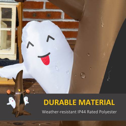 5 Halloween Inflatables Outdoor Decorations Ghost Tree With Pumpkins, Blow-Up LED Yard Decor Indoor Outdoor For Garden, Lawn, Party, Holiday - www.Shopthatapp.com
