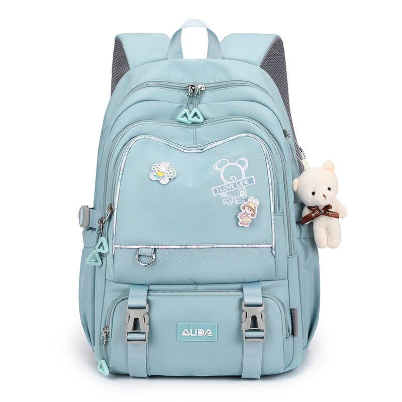 Large Capacity Lightweight Spine-protective Girls Backpack - www.Shopthatapp.com