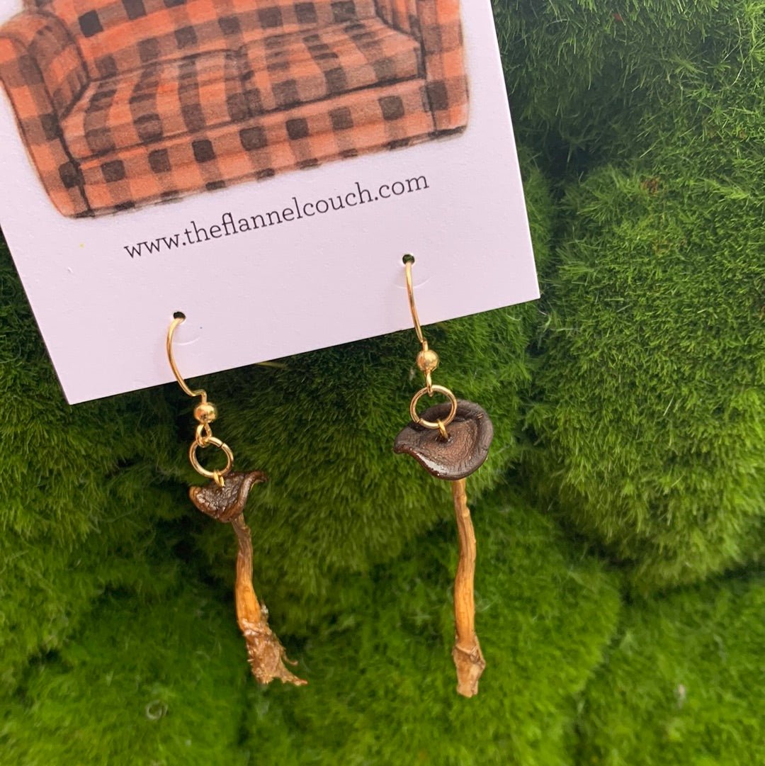 Boucles d'oreilles champignons sauvages de l'Ontario