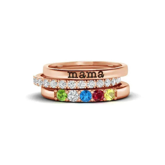 December Birthstone Mother's Day Ring - www.Shopthatapp.com