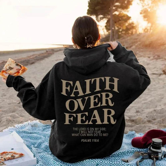 New Hoodie Faith Fear Men's And Women's Printed Sweatshirt’s - www.Shopthatapp.com