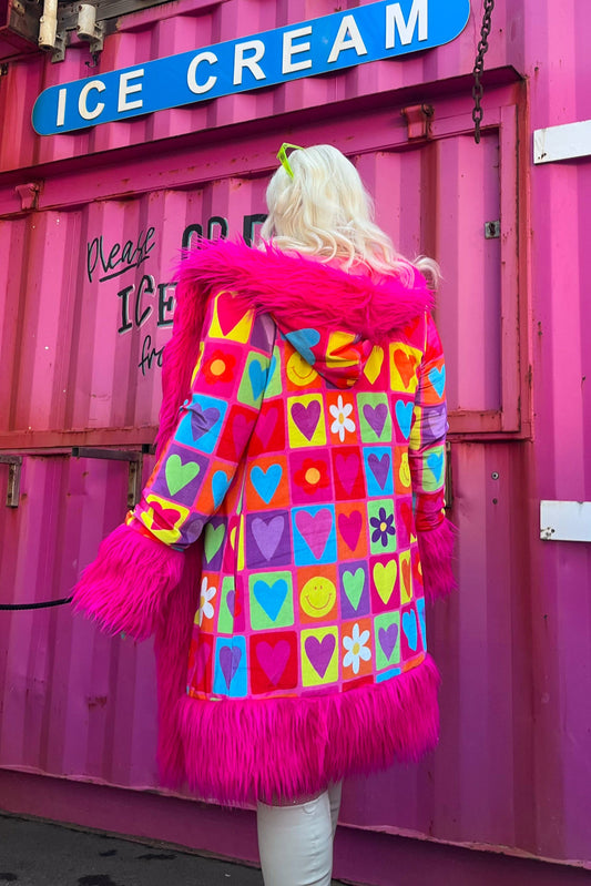 The Happy Daze Velvet Hooded Coat - www.Shopthatapp.com