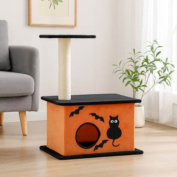 Halloween Inspired Cat Tree Tower Cat Tree For Indoor With Spacious Cat Condo - www.Shopthatapp.com