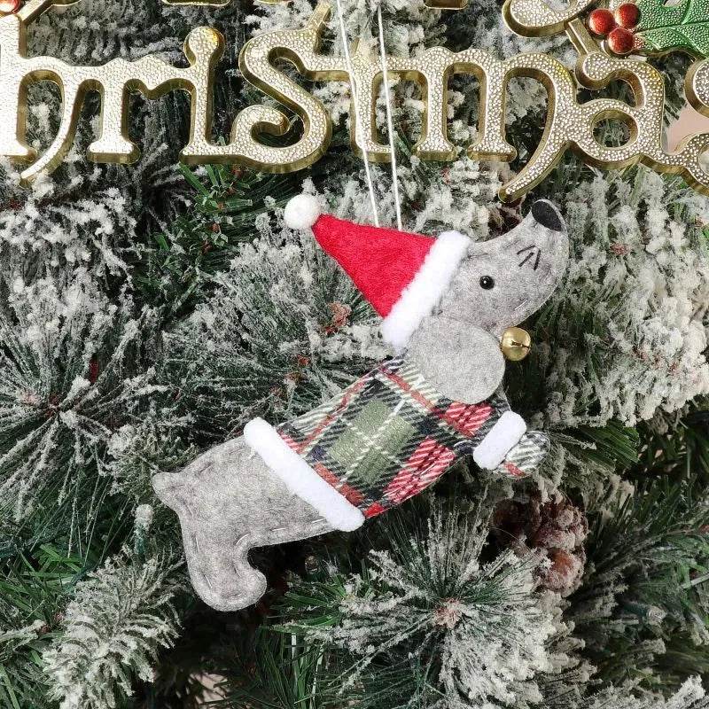 Christmas Decorations Dressing Sausage Dog Small Pendant - www.Shopthatapp.com