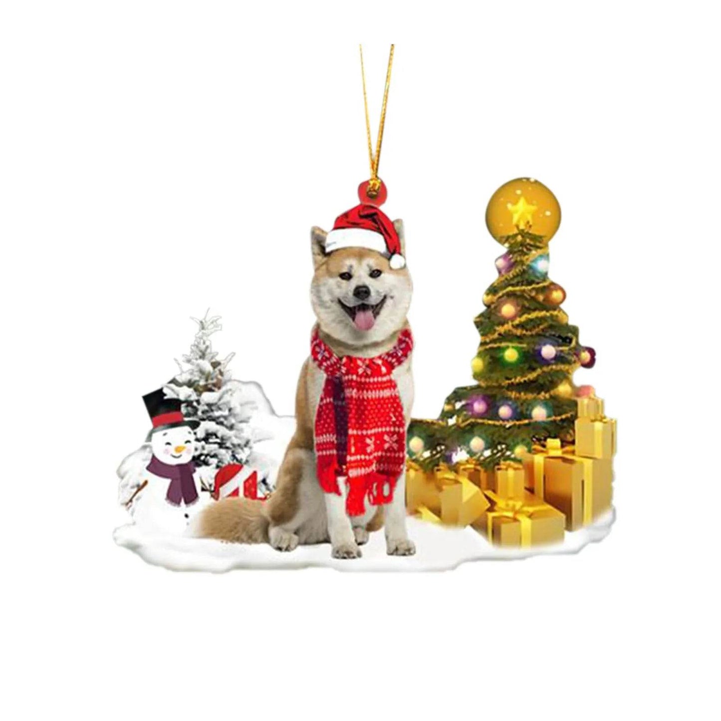 Christmas Family Puppies Decorate Trees With Lights - www.Shopthatapp.com
