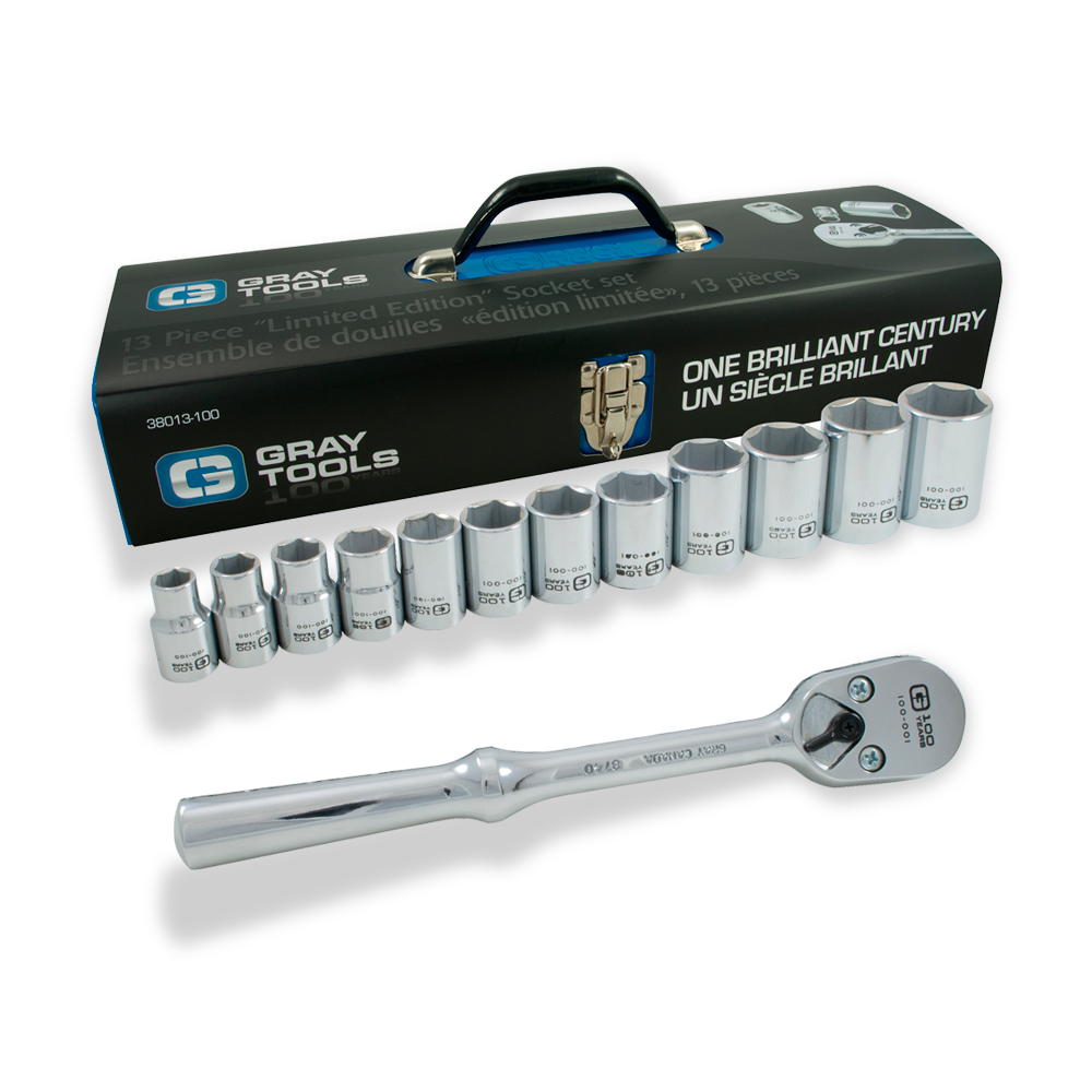 1/2" Drive 13 Piece 6 Point "Limited Edition" SAE Chrome Socket Set - www.Shopthatapp.com #
