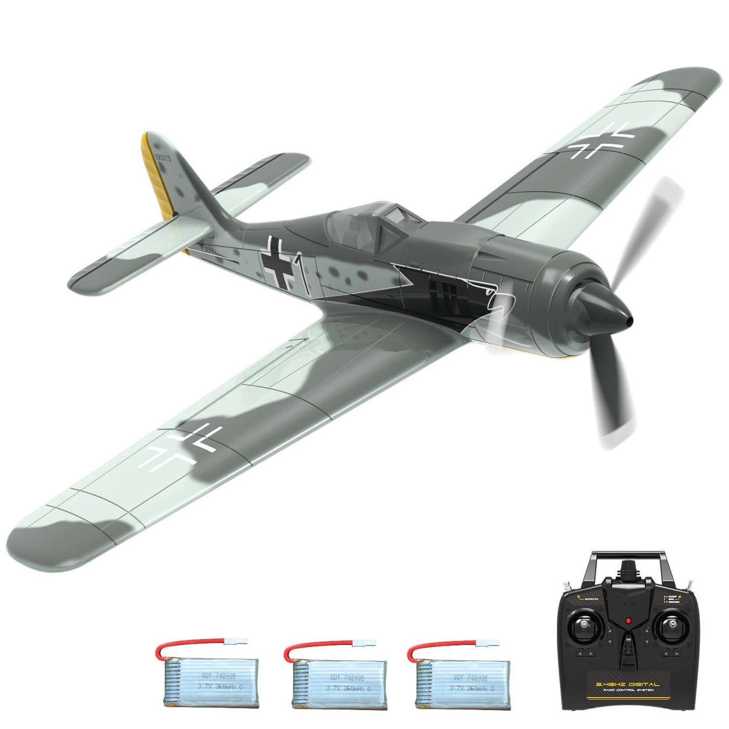 Volantex RC 2.4GHz German Warplane with Gyro Stabilization & One-Key Aerobatics - www.Shopthatapp.com