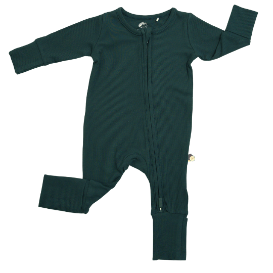 Forest Green Ribbed Romper - www.Shopthatapp.com