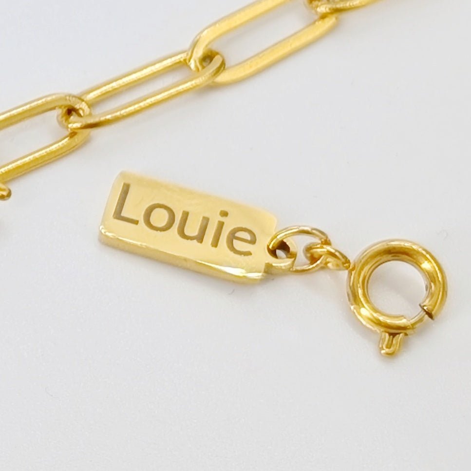 Breloque mini-étiquette gravée personnalisée