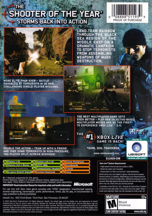 Tom Clancy's Rainbow Six 3: Black Arrow (usagé) - www.Shopthatapp.com