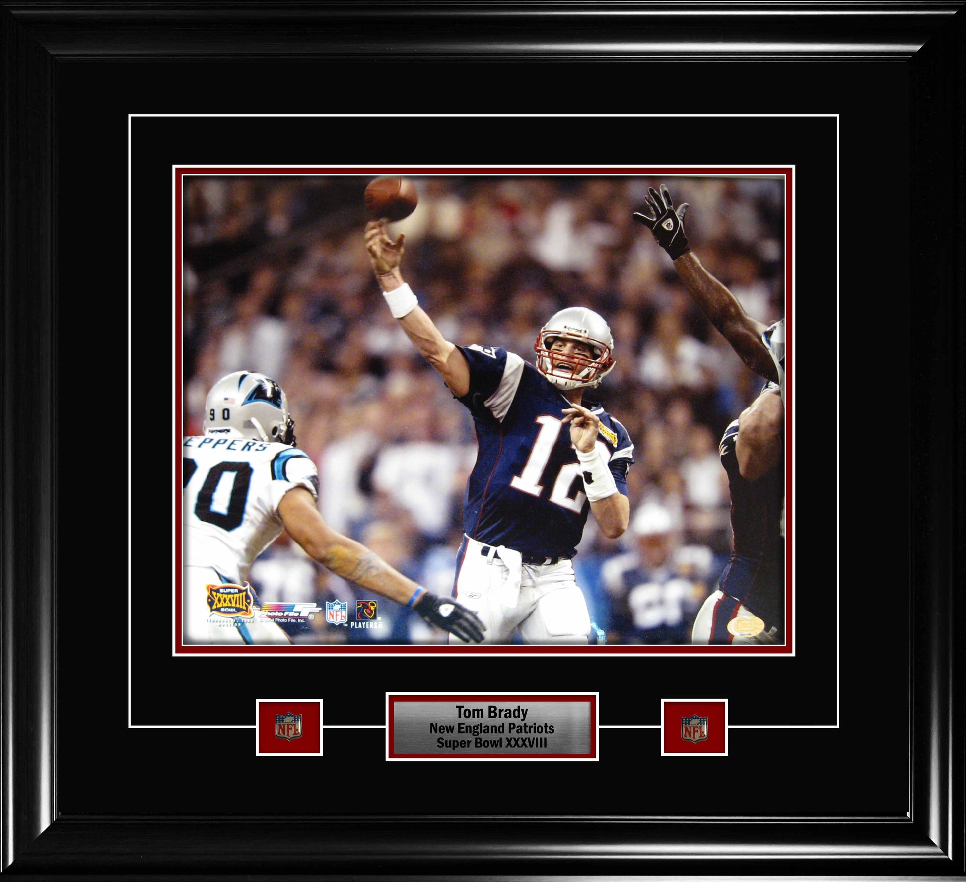 Tom Brady 16x20 New England Patriots Photo Framed with Pins & Plate - www.Shopthatapp.com