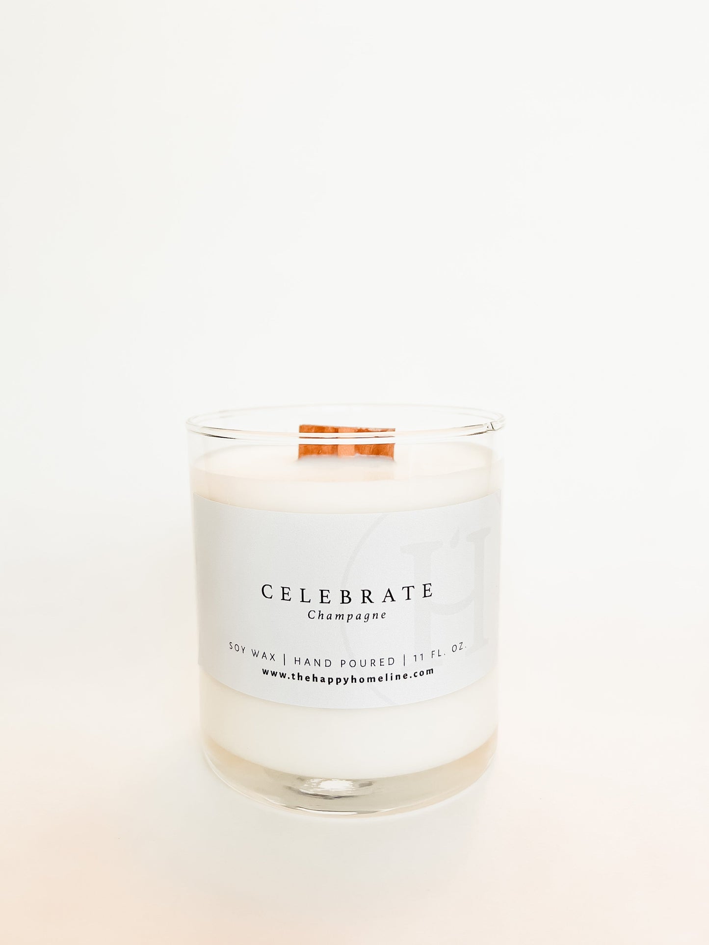 11 oz Celebrate Wood Wick Candle-Candles, etc-www.Shopthatapp.com-The Happy Home Line