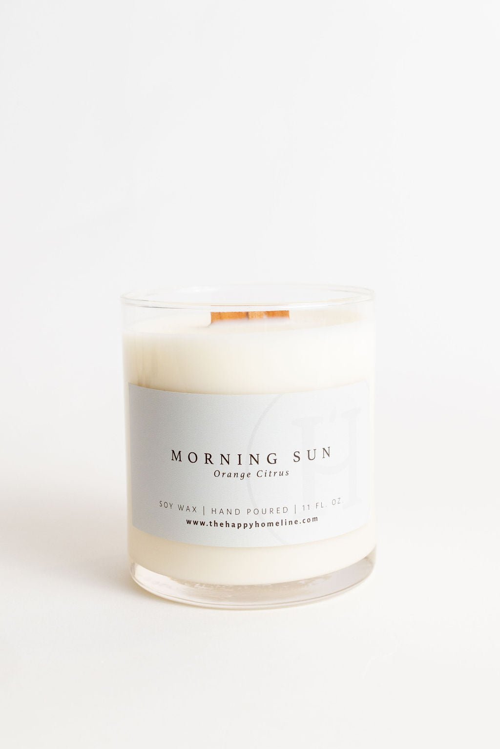 Bougie à mèche en bois Morning Sun de 11 oz