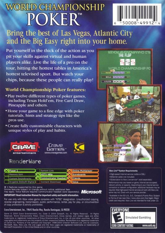 World Championship Poker (usagé) - www.Shopthatapp.com