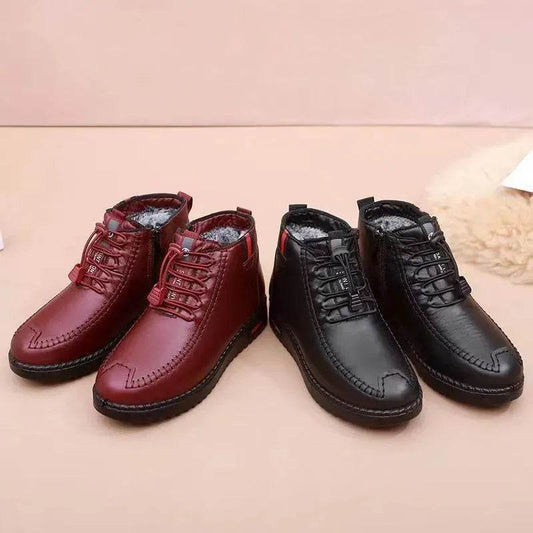 Women's Thick Velvet Waterproof And Anti Slip Snow Boots - www.Shopthatapp.com