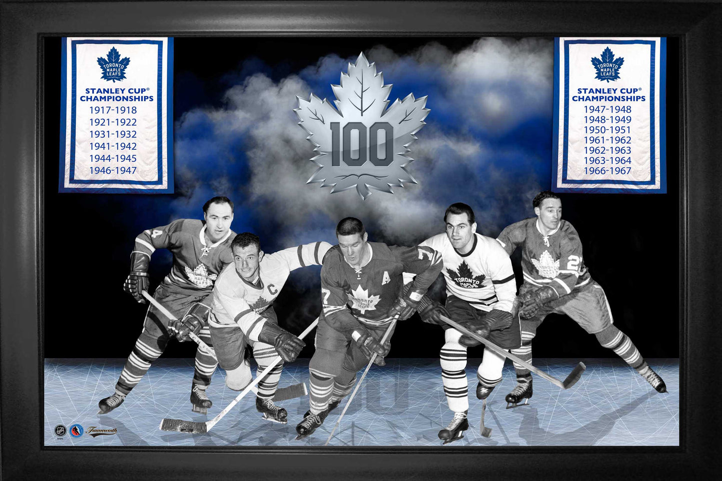 Toronto Maple Leafs Stanley Cup Dynasty 100th Anniversary Legends 16x20 Framed Photo - Featuring Championship Years 1917-1967 - www.Shopthatapp.com