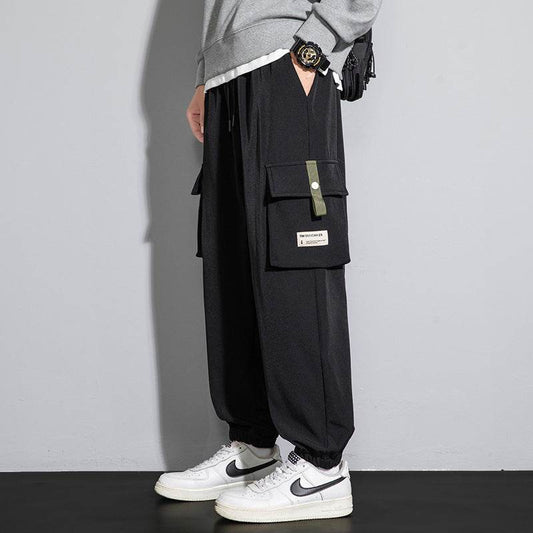 Plus Size Men's Workwear Bag Fall Loose Tappered Cargo Pant trouser - www.Shopthatapp.com