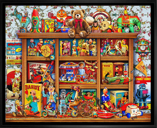 Totally Toys 20x24 Framed Canvas by Michael Fishel - www.Shopthatapp.com