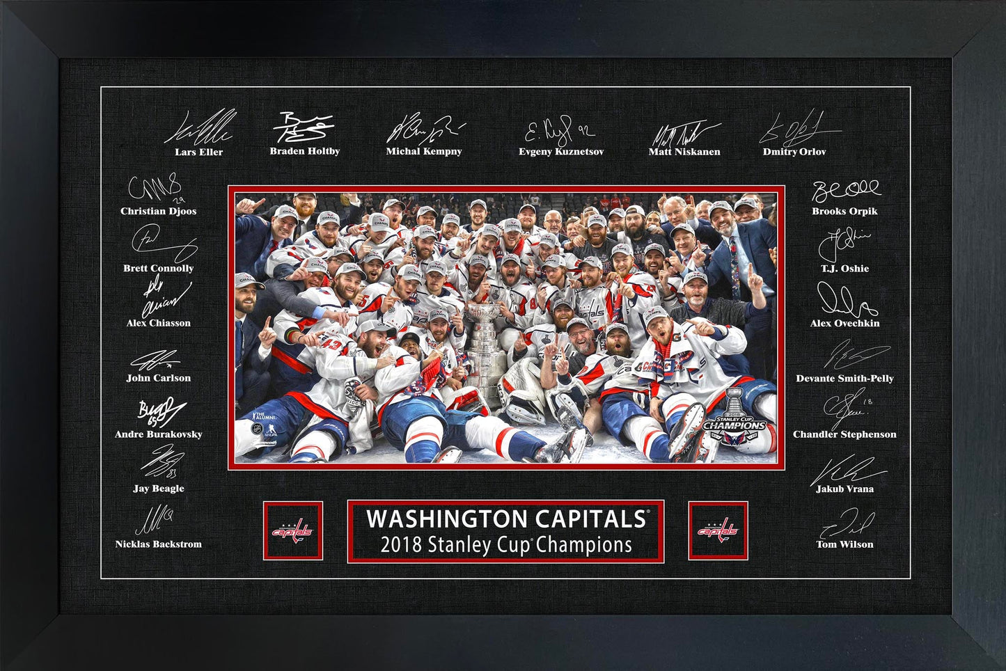 Washington Capitals 2018 Stanley Cup Replica Signature Frame - www.Shopthatapp.com