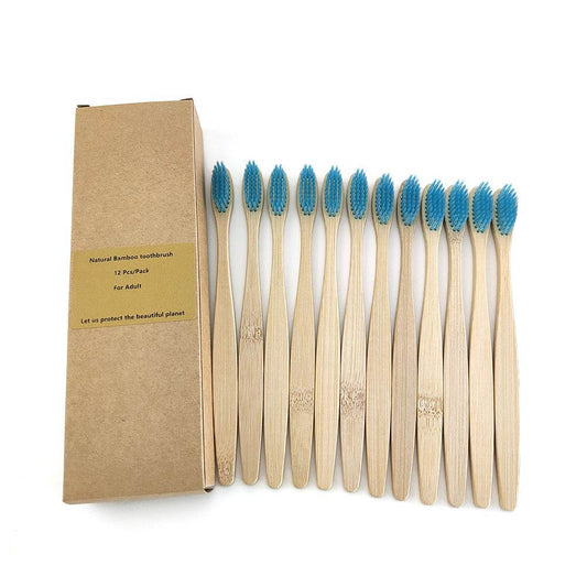 Eco friendly 12 Bamboo toothbrushes - www.Shopthatapp.com