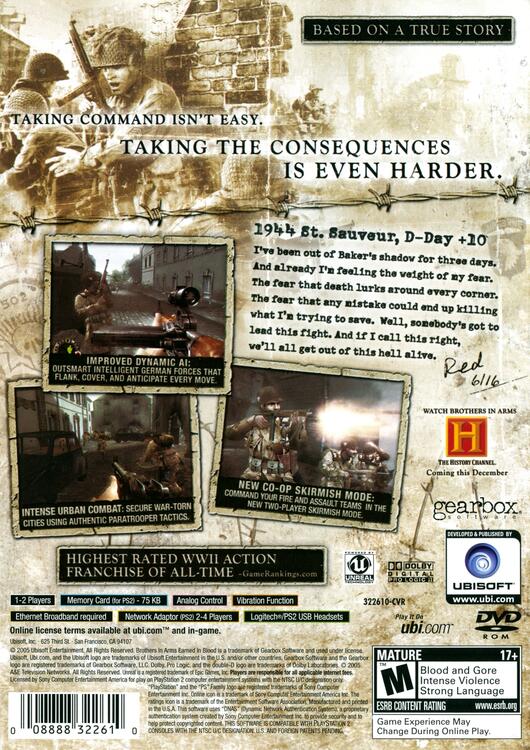 Brothers in Arms: Earned in Blood (usagé) - www.Shopthatapp.com