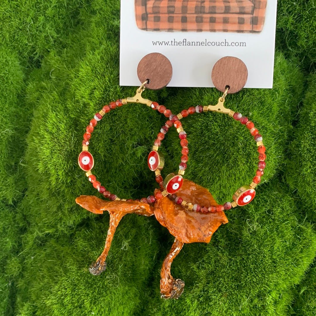 Boucles d'oreilles champignons sauvages de l'Ontario
