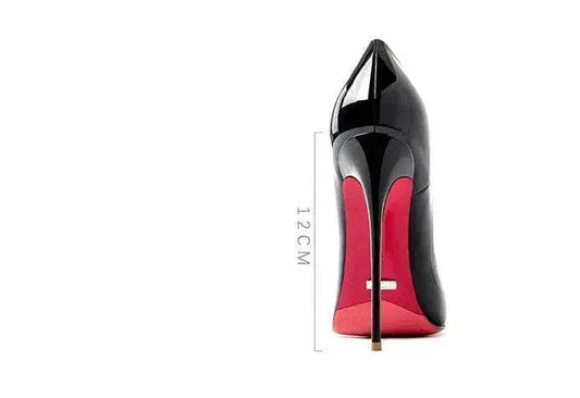 12cm high heels pointed toe stiletto shoes - www.Shopthatapp.com