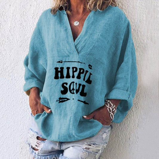 Casual Summer Cotton blend pocket women blouse top - www.Shopthatapp.com