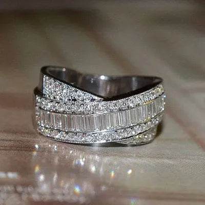 Fashion Temperament copper micro-set ladies ring - www.Shopthatapp.com