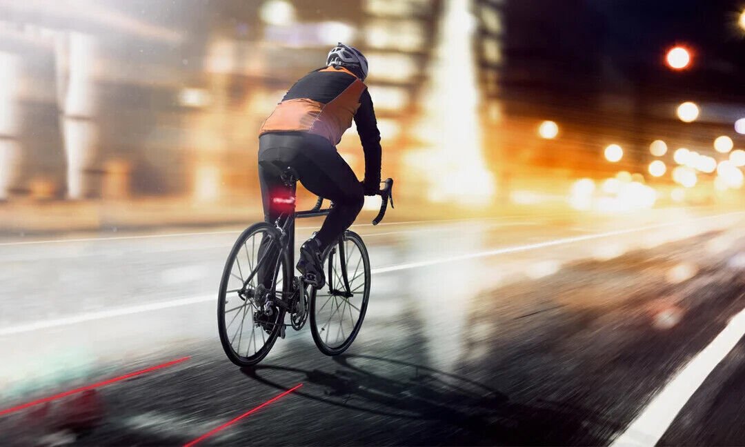 Pursuit Laser Bike Lane Marker and Tail Light / Rear Light with 7 LED Functions - www.Shopthatapp.com