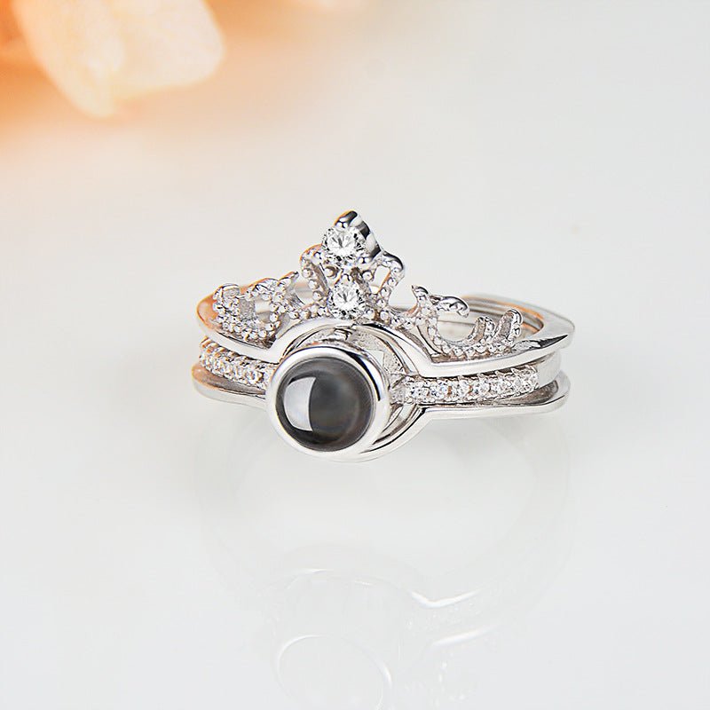 Personalisierter Haustier-Foto-Tiara-Kronenring