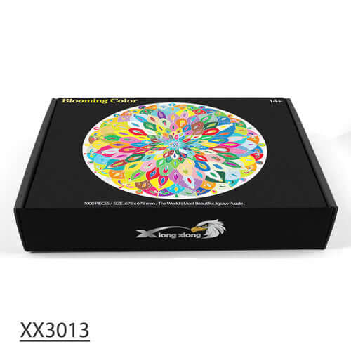 Puzzle rond en plumes de paon, 1 000 pièces | KidsToyLover