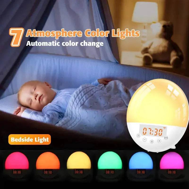 Wifi voice control smart wake-up light alarm clock - www.Shopthatapp.com