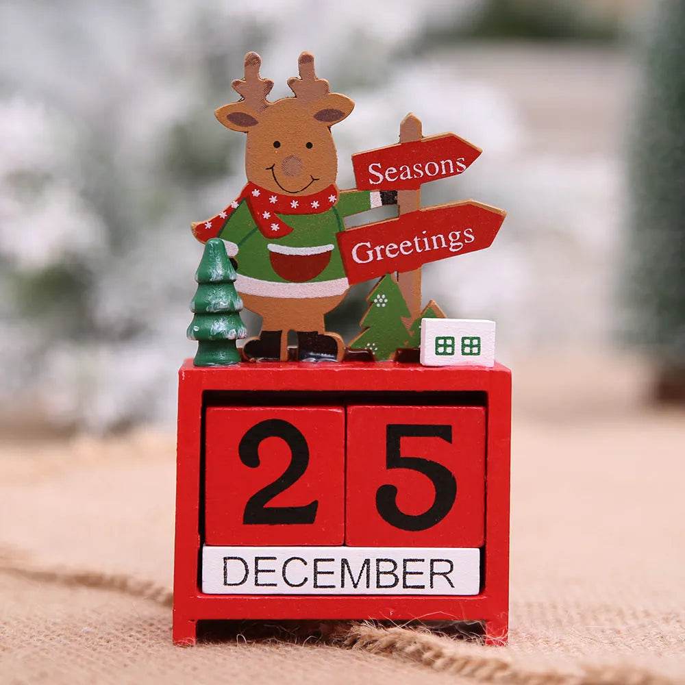 Christmas wooden calendar decorations - www.Shopthatapp.com