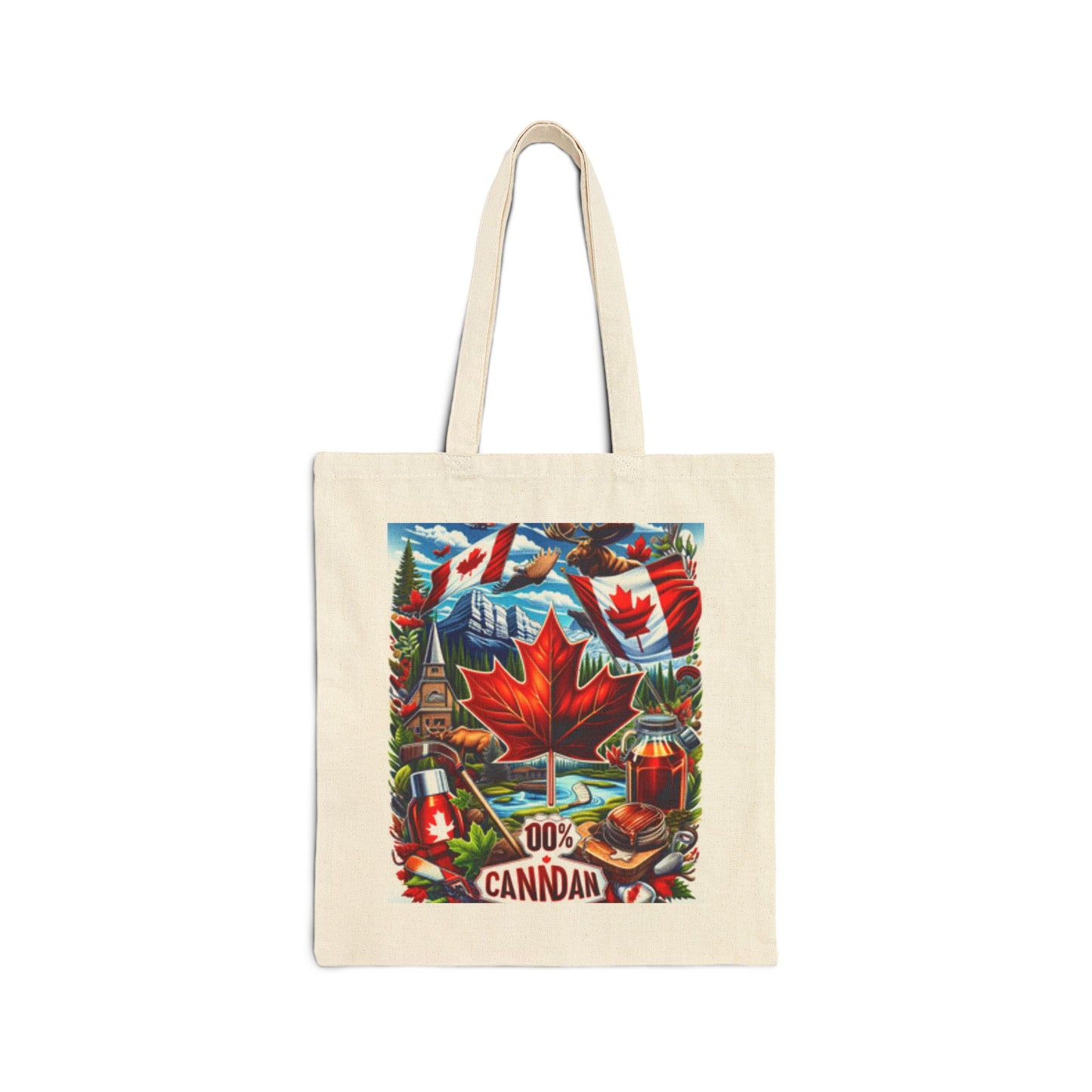 Canadian Pride Tote Bag, Eco-Friendly Shopping Bag, Gift for Canada Day, 100% Canadian Canvas Bag, Fun Travel Tote