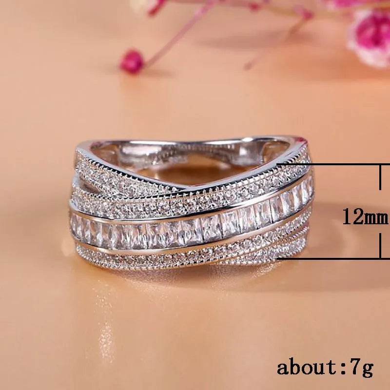 Fashion Temperament copper micro-set ladies ring - www.Shopthatapp.com