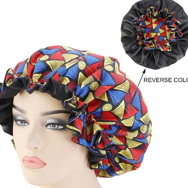 Bounce Curly Hair Bonnet Women Night Sleep Cap - www.Shopthatapp.com