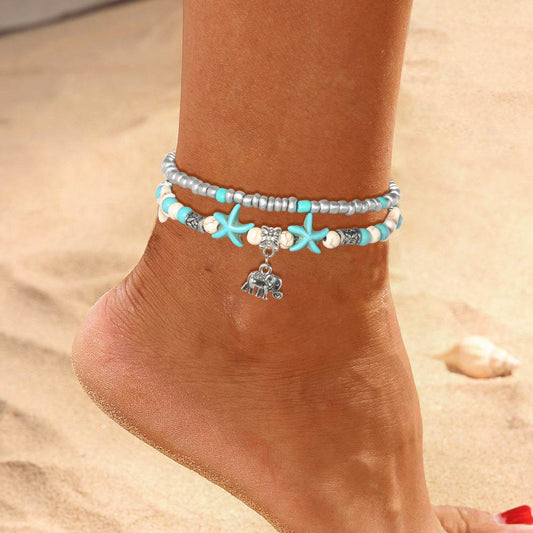 Double Sea Star Rice Bead Jewelry Yoga Beach Jewelry - www.Shopthatapp.com