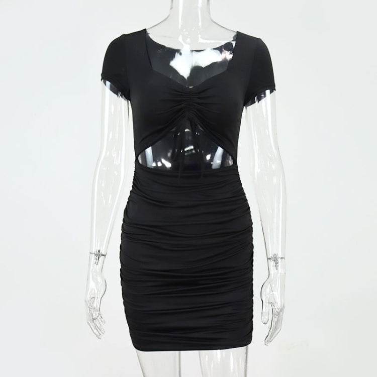 Ladies Bodycon Mini dress Open belly Club Party Dress - www.Shopthatapp.com