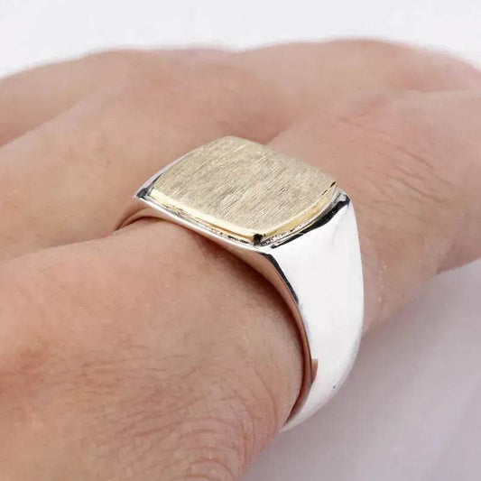 European And American Simple Gold Brushed Men'S Ring Middle East Foreign Trade Fashion Men'S Ring Jewelry - www.Shopthatapp.com