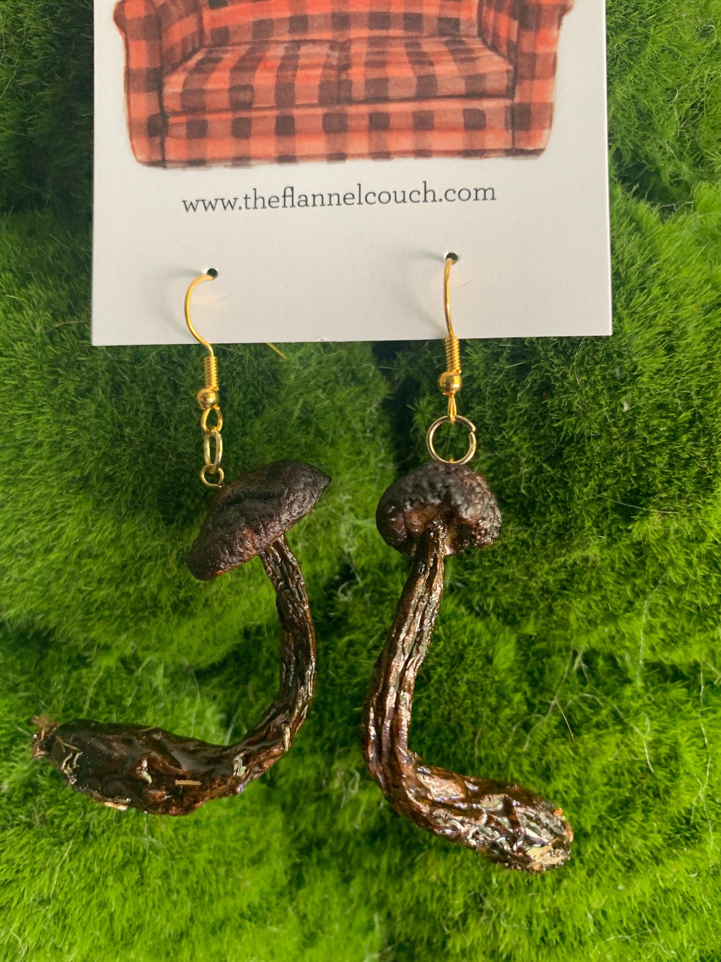Boucles d'oreilles champignons sauvages de l'Ontario