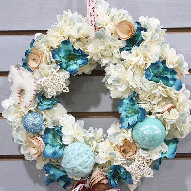 Christmas Wreaths On The Door Artificial Flowers Garland Window Door Hanging Decorative Supplies For Christmas Party New Year - www.Shopthatapp.com
