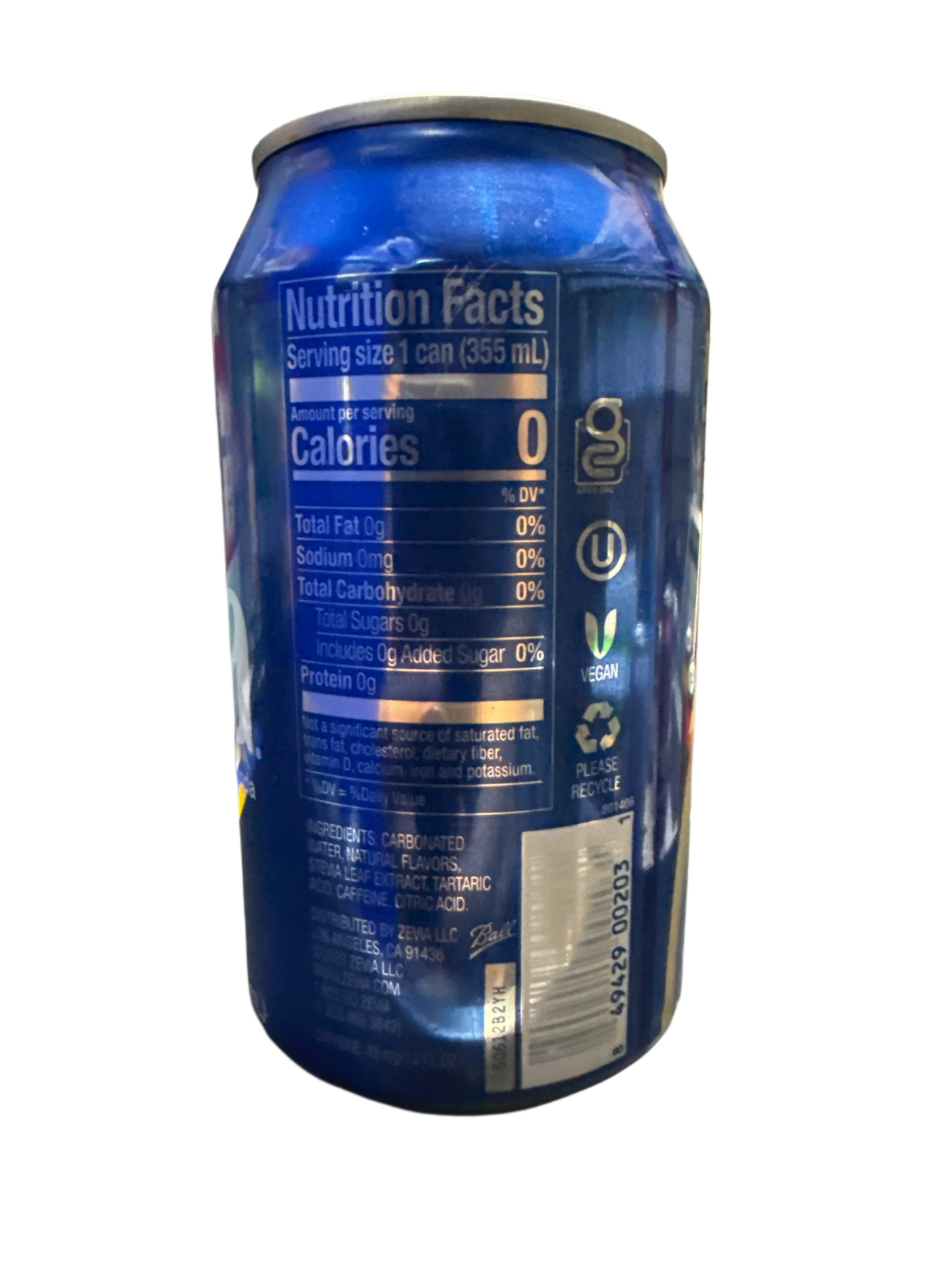 Zevia Zero Sugar Vanilla Cola Flavoured Soda 355ML - Canadian Edition - www.Shopthatapp.com