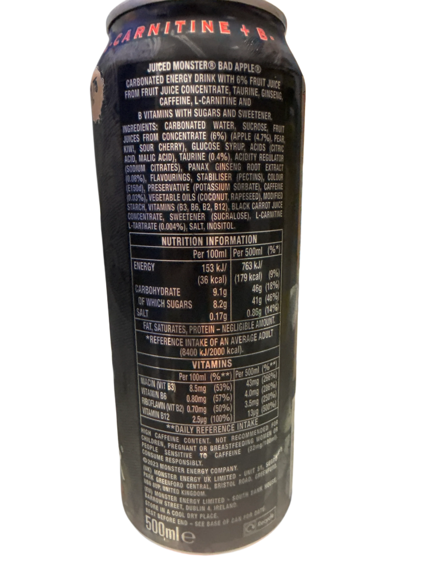 Monster Energy Bad Apple Flavour 500ML - U.K Edition - www.Shopthatapp.com