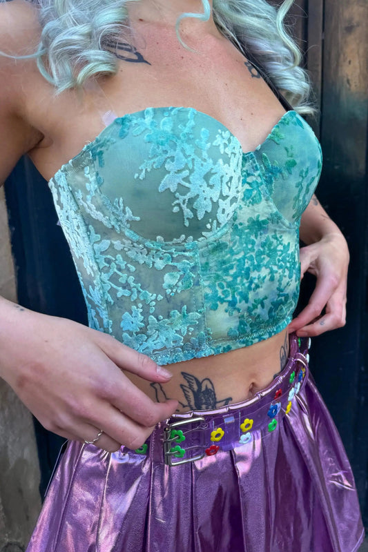 Dixie Velvet Corset Top - www.Shopthatapp.com