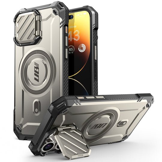 Coque MagSafe Unicorn Beetle MAG XT pour iPhone 15 Pro Max 6,7 pouces - Gris titane