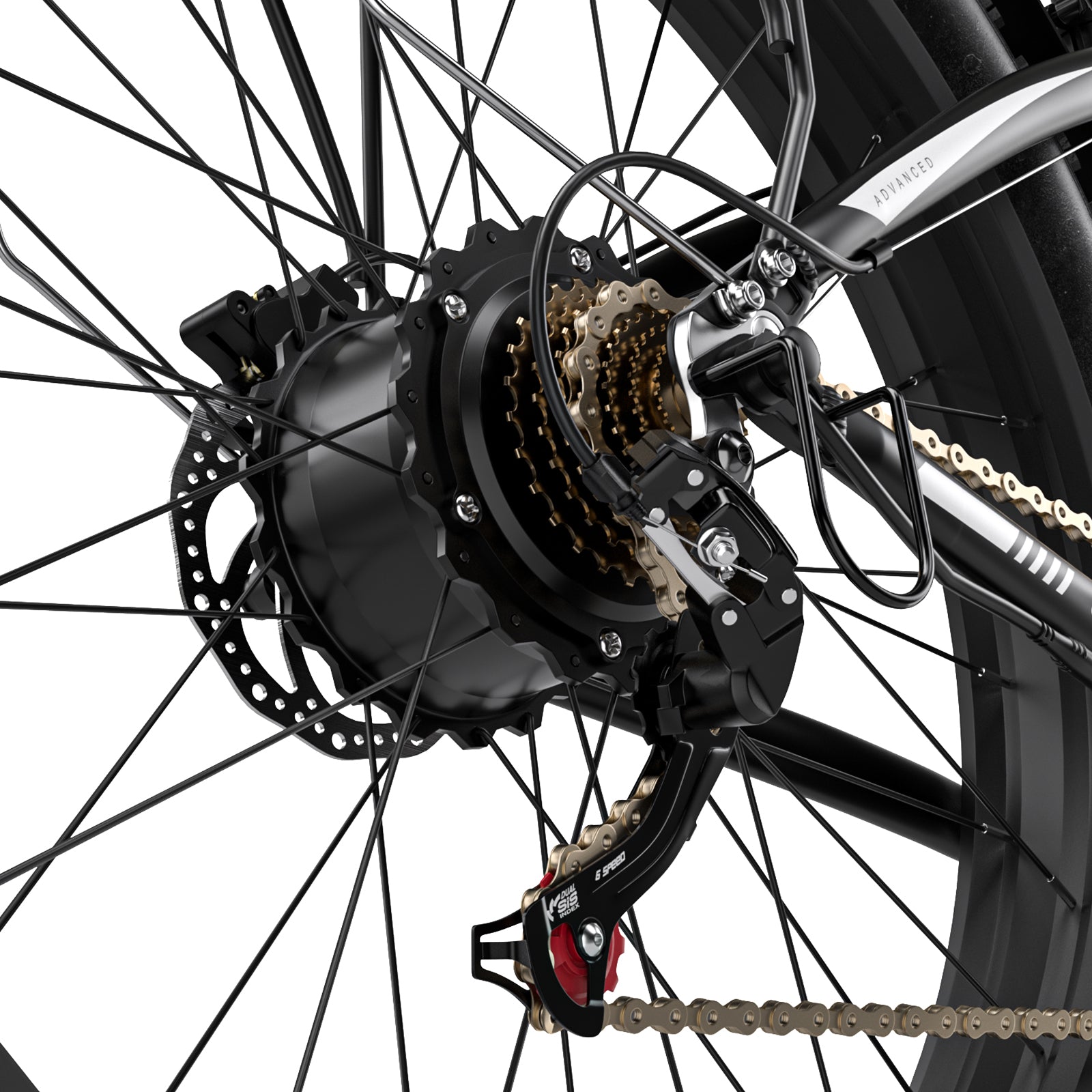 GAMVIRE 26" V7 Electric Bike 59 KM/H 1500W Peak 2000W 52V 19.2AH Battery - www.Shopthatapp.com